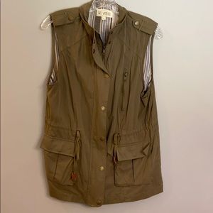Olive green utility vest